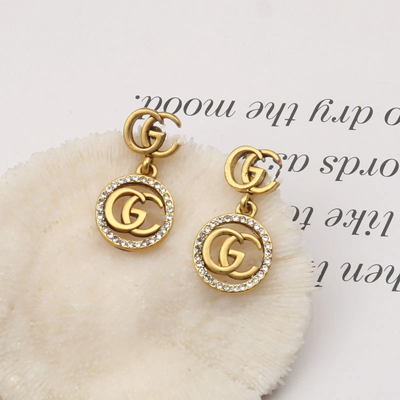 Wholesale Luxury Jewelry Famous Brand Stud Earrings Gucci&prime; S Gg Women Inspired Designer Earrings Popular Brand Hoop Earring