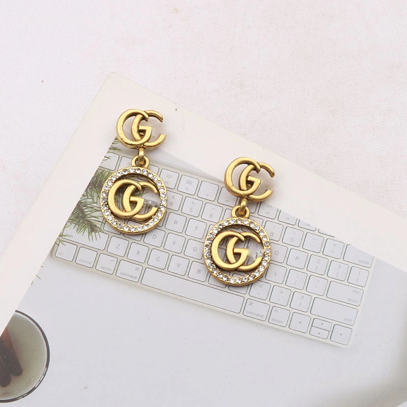 Wholesale Luxury Jewelry Famous Brand Stud Earrings Gucci&prime; S Gg Women Inspired Designer Earrings Popular Brand Hoop Earring