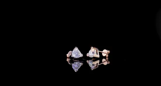 Hot Sell Real 18K Solid Gold Stud Earring Trendy Design Real Gold Earring Stud 18K Gold Diamonds Jewelry